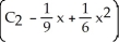 Find the general solution of the differential equation   +   - 2y = x   . A)  y =     +     B)  y =     +     C)  y =     +     D)  y =     +     E)  y =     +    