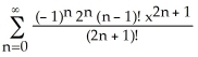 Solve the initial-value problem   + x   + y = 0, y(0)  = 0,   (0)  = 1 in the form of a power series in powers of x. A)  y =   B)  y =   C)  y =   D)  y =   E)  y =  
