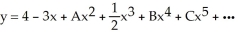 The differential equation 2   + x   + y = 0 has a power series solution   for some constant real numbers A and B and C. Find C.