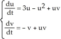 Find all fixed points (u ,v)  for the non-linear autonomous system   A)  (3, 0) , (1, 2)  B)  (1, 0)  C)  (3, 0) , (1, -2)  D)  (0, 0) , (3, 0) , (1, -2)  E)  The system has no fixed points