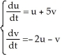 Determine the nature and the stability of the fixed point at the origin for the autonomous linear system .   A)  stable saddle point B)  unstable focus C)  (stable)  centre D)  unstable node E)  stable node