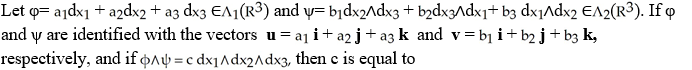   A)  u . v B)  u × v C)  u + v D)    +   E)   