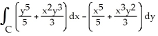  Use Green's Theorem to compute the integral   clockwise around the circle of radius 3 centred at the origin. A)  18   \pi  B)  9   \pi  C)  127   \pi  D)  243   \pi  E)  0 