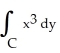 <strong>Evaluate the integral - dx counterclockwise around the closed curve formed by y = x<sup>3</sup> and y = x, between the points (0, 0) and (1, 1).</strong> A) 1 B) C) D) E) 0