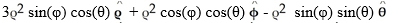  In spherical coordinates, find   f for f =   sin( \theta )  cos( \theta ) . A)  3   sin( \theta )  cos( \theta )    +   cos( \theta )  cos( \theta )    -   sin( \theta )    B)  3   sin( \theta )  cos( \theta )    +   cos( \theta )  cos( \theta )    -   sin( \theta )  sin( \theta )    C)    D)  3   sin( \theta )  cos( \theta )    -   cos( \theta )  cos( \theta )    +   sin( \theta )    E)  3   sin( \theta )  cos( \theta )    -   cos( \theta )  cos( \theta )    -   sin( \theta )    