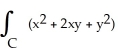 Use the definition of the line integral to evaluate   dx, where C is the graph of x + y = 5 with initial point (1, 4)  and terminal point (0, 5) . A)  -24 B)  -25 C)  -26 D)  -27 E)  -23