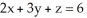 Compute the flux of F = 2x i -   j + (z - 2x + 2y)  k upward through the part of the plane   in the first octant of 3-space. A)    B)    C)    D)    E)  0