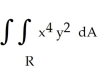  Evaluate   over the rectangle -1  \le   x  \le  2, 0  \le y  \le  3. A)    B)    C)    D)    E)  59 