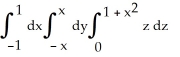 <strong>Find the volume of the solid that lies below the surface z = 1 + and above the region in the xy-plane bounded by the straight lines y = -x, y = x, and y = 1.</strong> A) V = B) V = C) V = D) V = E) V =