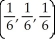 The surfaces x + y + z = 1, x = 0, y = 0, z = 0 bound a solid object of constant density. Find its centre of mass. A)    B)    C)    D)    E)   