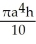 Find the moment of inertia of a right circular cone of density 1, with height h and base radius a, about the axis of the cone. A)    B)    C)    D)    E)   