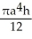 Find the moment of inertia of a right circular cone of density 1, with height h and base radius a, about the axis of the cone. A)    B)    C)    D)    E)   