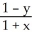  A thin plate is bounded from above by the arc of the parabola y = 2x - x<sup>2</sup> and from below by the interval 0  \le  x  \le  2. Determine its mass if the density at each point (x, y)  is  (x, y)  =   . A)    +   ln(2)  B)    -   ln(2)  C)    +   ln(3)  D)    -   ln(3)  E)    -   ln(3)  