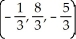 Find the point on the sphere x<sup>2 </sup>+ y<sup>2 </sup>+ z<sup>2</sup> = 10 that is closest to the point (1, -8, 5) . A)    B)    C)  (0,   , 0)  D)    E)  (2, -16, 10) 
