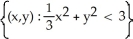 Find the domain of the function f(x, y)  = ln(9 - x<sup>2</sup> - 9y<sup>2</sup>) . A)    B)    C)    D)    E)   