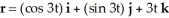  A particle is moving so that at time t its position is given by   . Find the derivative of f(x, y, z)  = xyz at the location of the particle at time t =   in the direction in which the particle is moving at that time. A)  -   B)    C)  -  \pi  D)    E)  3  \pi