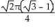  Find the second directional derivative of f(x, y)  = cos(xy)  + sin(xy)  at (  \pi , 1/4)  in the direction of the vector   i + j. A)  -   -   B)  -   -   C)  -   +   D)  -   -   E)  -   -   