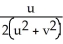 If the equations x = u<sup>2</sup> - v<sup>2</sup> and y = 2uv define u and v as functions of x and y, find   and   . A)    =   ,   = -   B)    =   ,   = -   C)    =   ,   =   D)    = -   ,   =   E)    = -   ,   = -  