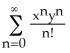 Find the Taylor series of the function e<sup>xy</sup> about the point (2, 3) , by using Taylor series for functions of one variable. A)    B)    C)    D)    E)   