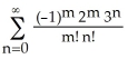 Find the Maclaurin series of the function e<sup>xy-3y</sup> by using Taylor series for functions of one variable. A)          B)          C)          D)          E)         