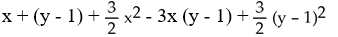 Find the Taylor polynomial of degree 2 for the function (x + y) <sup>2</sup> ln (x + y)  about the point (0, 1) . A)    B)    C)    D)    E)   