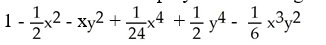 Find the Maclaurin polynomial of degree 5 for the function f(x, y)  = cos(x - y<sup>2</sup>) . A)    B)    C)    D)    E)   