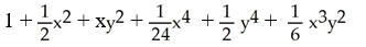 Find the Maclaurin polynomial of degree 5 for the function f(x, y)  = cos(x - y<sup>2</sup>) . A)    B)    C)    D)    E)   