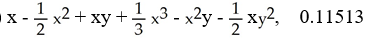 Find the Maclaurin polynomial of degree 3 for the function f(x, y)  = ln(1 + x   )  and use it to find an approximate value for ln(1 + 0.1   ) . State your answer to 5 decimal places. A)    B)    C)    D)    E)   