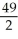 Find the area of a triangle that has vertices (4, 3, 6) , (-2, 0, 8) , (1, 5, 0) . A)    square units B)  49 square units C)    square units D)    square units E)  28 square units