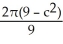  Express the area A of the cross-section of the ellipsoid x<sup>2</sup> +   +   = 1 in the planez = c as a function of c where -3   \le  c  \le  3. (The area of an ellipse with semi-axes a and b is  \pi ab.)  A)    square units B)    square units C)    square units D)    square units E)    