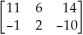 Let A =   and B =   . Find AB. A)  AB =   B)  AB =   C)  AB =   D)  AB =   E)  AB =  