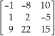Let A =   and B =   . Find AB. A)  AB =   B)  AB =   C)  AB =   D)  AB =   E)  AB =  