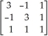 Find the eigenvalues and corresponding eigenvectors of the matrix A =   . A)  0,   ; 3,   ; 4,   B)  0,   ; 3,   ; 4,   C)  0,   ; 3,   ; 4,   D)  0,   ; 3,   ; 4,   E)  0,   ; 3,   ; 4,  