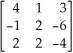 Given that the 3 × 3 matrix A has inverse   =   , solve the system of equations Ax = b where b has components   . A)  x =   B)  x =   C)  x =   D)  x =   E)  x =  