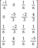 Use Maple or other computer algebra software to calculate the inverse of the matrix A =   . A)    B)    C)    D)    E)   