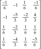 Use Maple or other computer algebra software to calculate the inverse of the matrix A =   . A)    B)    C)    D)    E)   