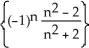 <strong>Which of the following descriptors apply to the sequence ? (a) increasing (or ultimately increasing) (b) decreasing (or ultimately decreasing) (c) positive (or ultimately positive) (d) negative (or ultimately negative) (e) bounded below only (f) bounded above only (g) bounded (h) unbounded above and below (i) alternating (j) divergent (but not to \infty or - \infty ) (k) divergent to \infty (l) divergent to - \infty (m) convergent</strong> A) (g), (i), (m) B) (a), (f), (m) C) (g), (i), (j) D) (b), (c), (i), (l) E) (g), (i), (k)