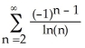 <strong>Which of the three series (i) (ii) (iii) is conditionally convergent?</strong> A) series (iii) B) series (i) C) series (i) and (iii) D) series (ii) E) All three