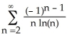 Which of the three series (i)    (ii)    (iii)    is absolutely convergent? A)  series (i)  and (ii)  B)  series (i)  C)  series (ii)  and (iii)  D)  series (i)  and (iii)  E)  none of the series
