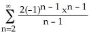    A)  f(x)  =   , for -1 < x  \le  1 B)  f(x)  =   , for -1 < x < 1 C)  f(x)  =   , for -1  \le  x  \le  1 D)  f(x)  =   , for -1  \le  x < 1 E)  f(x)  =   , for -1 < x  \le  1 