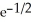 Find the sum of the series 1 -   +   -   +   -... =   . A)    B)  cos(2)  C)    D)  cosh(2)  + sinh(2)  E)  -  