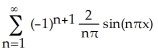 Find the Fourier series of the function f(x)  = x defined on the interval [-1, 1]. A)    B)    C)    D)    E)  none of the above