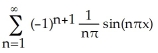 Find the Fourier series of the function f(x)  = x defined on the interval [-1, 1]. A)    B)    C)    D)    E)  none of the above