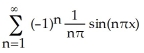 Find the Fourier series of the function f(x)  = x defined on the interval [-1, 1]. A)    B)    C)    D)    E)  none of the above