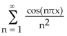 Find the Fourier cosine series of f(t)  = 2t -   on [0 , 1]. A)    -     B)    -     C)    -     D)    -     E)    - 4  