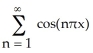 Find the Fourier cosine series of f(t)  = 2t -   on [0 , 1]. A)    -     B)    -     C)    -     D)    -     E)    - 4  