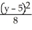 Find an equation of a hyperbola with vertices (-1, 3)  and (-1, 7)  and   = 4. A)    -   = 1 B)    -   = 1 C)    -   = 1 D)    -   = 1 E)    -   = 1