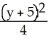 Find an equation of a hyperbola with vertices (-1, 3)  and (-1, 7)  and   = 4. A)    -   = 1 B)    -   = 1 C)    -   = 1 D)    -   = 1 E)    -   = 1