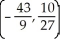 Where does the curve x = 2   - 5, y =   + t have a tangent line that is perpendicular to the line   ? A)    and (-3, 2)  B)    and (3, -2)  C)    and (3, -2)  D)    and (-3, 2)  E)    and (-3, -2) 