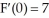Determine the solution of the differential equation that satisfies the boundary conditions   (x)  = 8,   ,   . A)  F(x)  = 4   + 7x + 3 B)  F(x)  = 4   - 7x -14 C)  F(x)  = 4   + 7x D)  F(x)  = 4   + 7x - 3 E)  F(x)  = 4   + 7x - 1